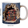 Miniatyrbillede 5 af 5: 3D-effekt bog krusBibliotek hylde krus, kreativt rumdesign