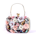 Miniatyrbild 4 av 5: Damkvällar Clutch med Blommor, Handväska med Kedjesträck, Axelväska