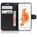 Miniatyrbillede 5 af 5: iPhone 7/8/SE (2020/2022) - Litchi Pung Etui - Sort Sort