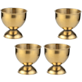 Miniatyrbild 1 av 5: 4-pack Köksredskap för Kokta Ägg, Äggbricka, Äggkoppar, Äggställ, Guld, 4,7*4,7*4,7cm