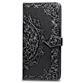 Miniatyrbillede 4 af 5: iPhone 7/8/SE (2020/2022) - Mandala Læder Etui - Sort Black Sort