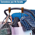 Miniatyrbild 4 av 5: Barnvagnskrokar, 2-pack Buggy Clips Bärsele Barnvagnskrokar, Väskkrokar för Barnvagn, Barnvagnsklämmor, Barnvagnskrokar för Väskor, Brun