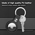 Pikkukuva 3 / 5: 4 kpl PU-nahkakoteloita AirTags Key Finderille (Locator Tracker), AirTags-kotelo avaimenperällä