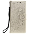 Miniatyrbillede 2 af 5: iPhone 13 - Trykt Mandala Læder Etui - Guld
