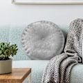 Miniatyrbild 5 av 5: Rund Kudde Stolsdyna Hängande Tvättad Mjuk Mesh Sitsdyna Stolsdynor för Inomhus Utomhus Golv, Stol, Soffa, Eldstad, Säng, Kontor 40cm (Grå)