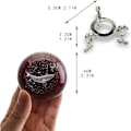 Miniatyrbilde 2 av 5: 3D-gravert hvalkrystall dekorativ kule med stativ glass sjødyr