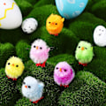Miniatyrbilde 2 av 3: 18 stk. Påske Mini Kyllinger Fuzzy Kyllinger Fluffy Påskekyllinger Falske Påskekyllinger Påskekyllingpynt