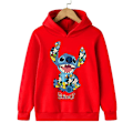 Miniatyrbild 1 av 5: Rolig 90-tals Jul Stitch Hoodie Barnkläder Tecknade Kläder Flickor Pojkar Lilo och Stitch Tröja Hoodie Baby Vardaglig Topp 937 937 937 130CM