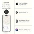 Pikkukuva 2 / 5: Avaimenperä, Lompakkoseuranta Toimii Apple Find My:n kanssa (vain iOS), Vaihdettava Paristo, Vedenkestävä, Bluetooth-esineenetsin (Musta, 2 kpl)