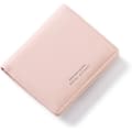 Damplånböcker Liten Bifold Läderficka Plånbok Dam Mini Kort Plånbok (Rosa)
