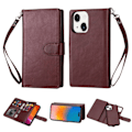 Miniatyrbillede 1 af 5: iPhone 15 Plus 9-korts 2-i-1 Magnet/Etui Brun
