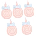 Miniatyrbillede 1 af 5: 5 Stykker Slikkepind Håndklæder Orange Håndklæder Håndtørring Håndklæde Bedårende Køkkenhåndklæder Vaskeklud Dekorer Toddler Fleece Husholdning Pink