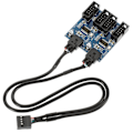 Miniatyrbillede 3 af 4: USB Header Forlænger Splitter USB 2.0 9-pin 1 til 4 Konnektor Adapter Forsyning