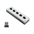 [PL】 Tyst Silikon Bluetooth Anpassningsbart Programmerings Makrotangentbord 5-Tangenter Macropad Kopiera Klistra in USB-Tangentbord, B