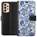 Miniatyrbillede 1 af 3: Samsung Galaxy A53 5G Pung Etui Blomster Blå...
