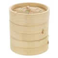 Miniatyrbilde 1 av 2: 1 Sett Bambus Steamer Kokekar Kurv Dim Sum Dumpling Mat Steamer med Lokk