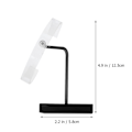 Miniatyrbilde 2 av 3: C-formet Metallbase Klokke Display Stativ Transparent Akryl Klokke Display Brakett (Svart)