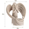 Miniatyrbillede 2 af 5: Engel Lysestage Ornament Engel Statue Varm Lysestage Engel