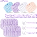 Miniatyrbillede 4 af 5: 8 stk. mikrofiber vaskeklude til ansigtet, armbånd til ansigtsvask, absorberende