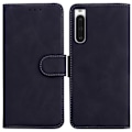 Miniatyrbillede 1 af 5: Sony Xperia 10 V Etui Solid Læder Sort
