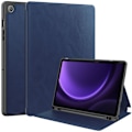 Miniatyrbillede 1 af 5: Galaxy Tab S9 FE Etui Business Læder Penholder Blå