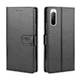Miniatyrbillede 3 af 5: Sony Xperia 10 II - Crazy Horse Pung Etui - Sort Sort Sort
