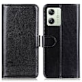 Miniatyrbillede 1 af 5: Motorola Moto G54 5G Etui Crazy Horse Læder Sort