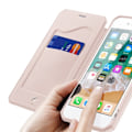 Pikkukuva 3 / 5: iPhone 7/8/SE (2020/2022) - DUX DUCIS Iskunkestävä Lompakkokotelo - Ruusukulta Ruusukulta