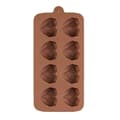 {PL} Silikonform for baking - 8 hjerter brun