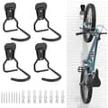 Bike Hooks Bundle, Iron Hangers, Heavy Duty L-Shaped Storage Wall Mount, Practical Vertical Bicycle Rack for Home Garage, Black