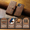 Miniatyrbillede 4 af 5: DG.MING iPhone 15 Plus 2i1 Magnet Etui / Skal Brun