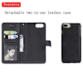 Miniatyrbillede 4 af 5: iPhone 6/6S/7/8 Plus - 2i1 Magnetisk Skal / Pung Etui - Sort Black Sort
