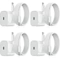iPhone-laddare - Snabbladdare - Adapter + Kabel 20W USB-C Vit 4-pack iPhone