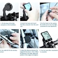 Miniatyrbillede 3 af 5: Trådløs cykelcomputer, IP66 vandtæt cykelmåler 21 funktioner LCD hastighedscykelhastighedsmåler