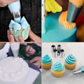 Miniatyrbilde 5 av 5: 4 stk firkantede runde rørledningsmunnstykker sett, rustfrie munnstykker spisser rørledningssett for bakverk fondant, kakedekorasjonstilbehør