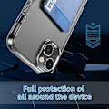 Miniatyrbild 5 av 5: iPhone 15 Plus Skal Hybrid med Kortfack Transparent