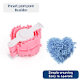 Miniatyrbilde 3 av 4: Pom Pom Maker - Fluffballmaskin - Hjerteformede Pom Pom-makere Fluffvever Nål Strikkeull