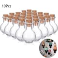 [PL】10x Små Glasflaskor Miniatyr Trolldrycksflaska Mini Kork Glasrör Bröllop