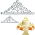 Miniatyrbillede 1 af 5: Kronkageforme Sæt - Tiara Fondant Udskærere Krone og Prinsessekrone Form CupCake Dekoration Gumpaste Form, 2 stk