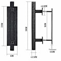 Miniatyrbillede 5 af 5: Retro Skydedørshåndtag Sort Aluminium Træk Og Plan Træ Skydedør Håndtag Sæt, 30cm