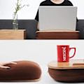 Miniatyrbilde 3 av 5: Allsidig arbeidsbord for fanget med minneskum, perfekt for lesing, skriving, fargelegging og bærbar PC