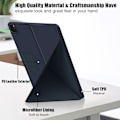 Miniatyrbillede 4 af 5: iPad Pro 12.9 (2018/2020/2021) - Origami Læder Etui - Mørkeblå Mørkeblå