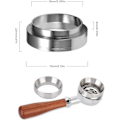 Miniatyrbillede 2 af 5: 58 mm kaffedoseringsring i rustfrit stål, espresso-doserings tragt, kaffemaskinetilbehør