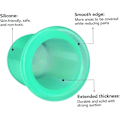 Miniatyrbild 2 av 5: Koppar för Koppingterapi Set Ansiktskopping Set Anti Cellulite Massage Silikon Massagekopp Familjehälsoskötselhjälp - Grön4st