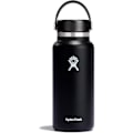 Miniatyrbillede 1 af 3: Vandflaske 946 ml (32 oz) - Vakuumisoleret rustfri vandflaske med lækagesikker Flex-lock og pulverlakering - BPA-fri - Sort