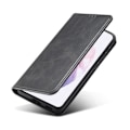 Pikkukuva 3 / 5: Samsung Galaxy S21 Plus - Nahkainen Flip Kotelo - Musta Black Musta