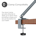 Pikkukuva 5 / 5: DESIRE2 Flex Arm -tablettiteline jopa 12,9\" hopea