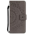 Miniatyrbillede 2 af 5: iPhone 6/6S - Mandala Læder Etui - Grå Grey Grå