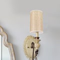 Miniatyrbild 3 av 3: Liten Lampskärm E27 Bas Trumformad Lampskärm Inomhus Ljusskydd Ljustillbehör