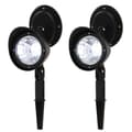 2-pack Solcellsdriven LED-spotlight för utomhusbruk, trädgård, gård, landskap, strålkastare, vattentät